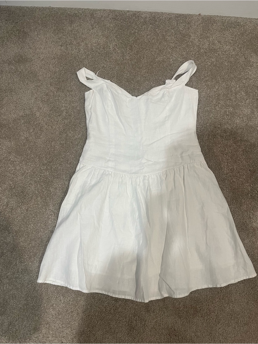Reformation White off shoulder Sundress